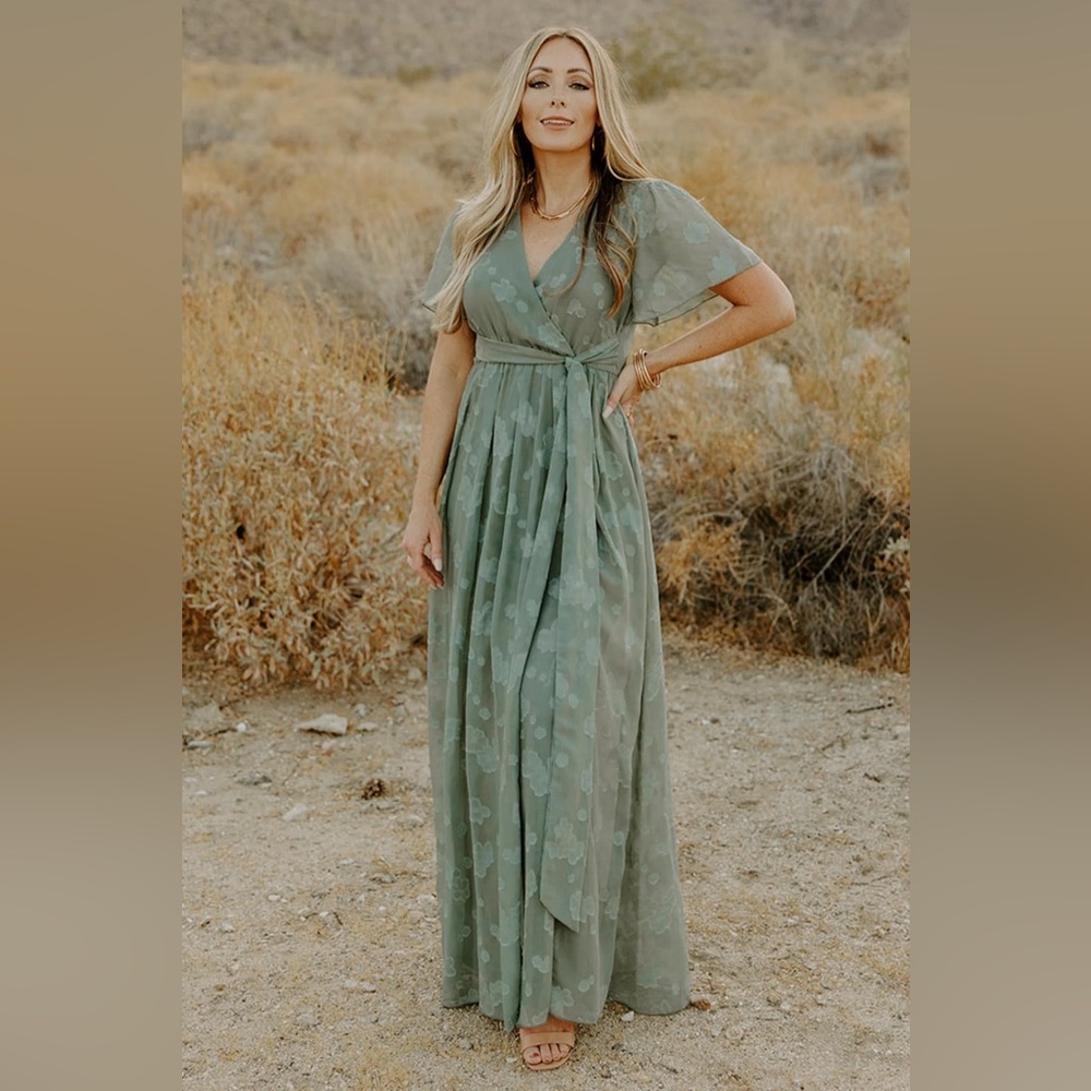 NWT Baltic Born Faye Green Maxi Dress - Small